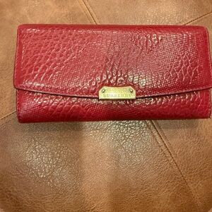 Burberry Red Leather Women's Wallet